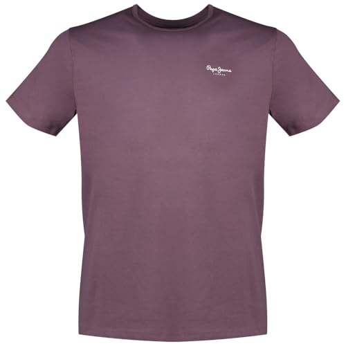 Pepe Jeans Herren Original Basic 3n T-Shirt, Violett (Aubergine Lila), XS von Pepe Jeans