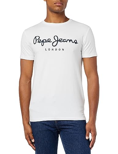 Pepe Jeans Herren Original Stretch N T Shirt, 800weiß, L EU von Pepe Jeans