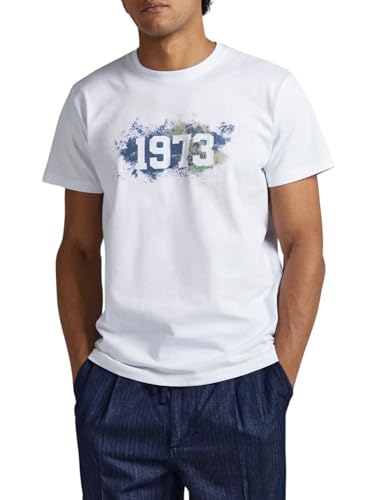 Pepe Jeans Herren Ovingdean T-Shirt, White (White), XXL von Pepe Jeans