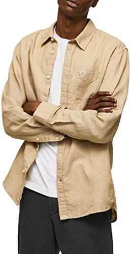 Pepe Jeans Herren Parker Long Shirt, Brown (Camel), XS von Pepe Jeans