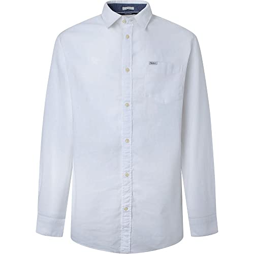 Pepe Jeans Herren Parker Long Shirt, White (White), XXL von Pepe Jeans