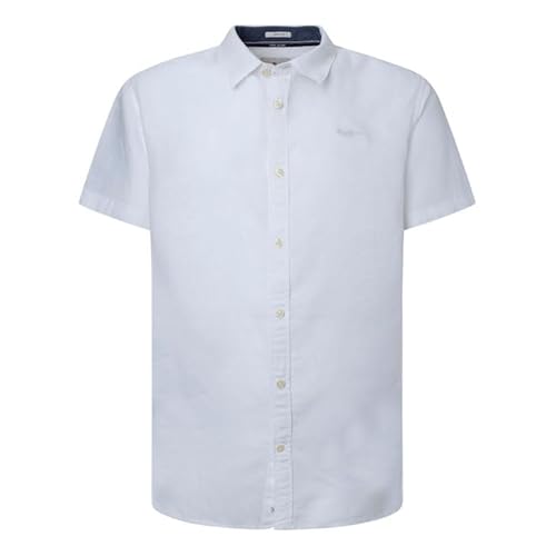 Pepe Jeans Herren Parker Short Shirt, White (White), M von Pepe Jeans