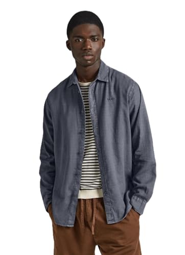 Pepe Jeans Herren Paytton Hemd, Grau (Phantom Grey), M von Pepe Jeans