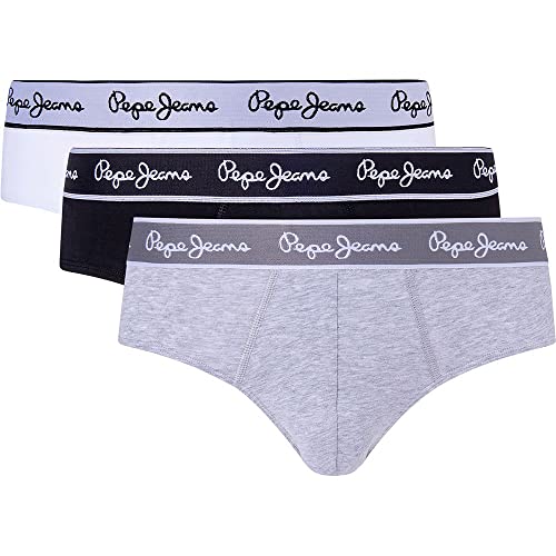 Pepe Jeans Herren Pepe Bf 3P Briefs, Grey (Grey Marl), L von Pepe Jeans
