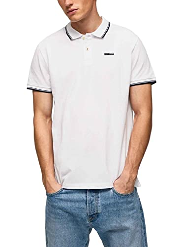 Pepe Jeans Herren Pepe Piping Polo, White (White), XXL von Pepe Jeans