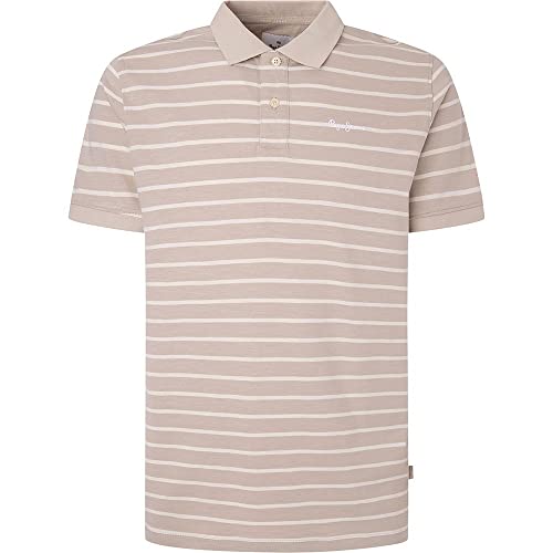 Pepe Jeans Herren Pepe Stripes Polo, Brown (Malt), XXL von Pepe Jeans