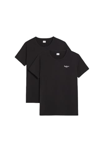 Pepe Jeans Herren Pepe Tshirt 2P Underwear, Black (Black), M (2er Pack) von Pepe Jeans