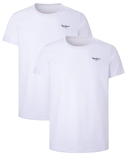 Pepe Jeans Herren Pepe Tshirt 2P Underwear, White (White), XL (2er Pack) von Pepe Jeans