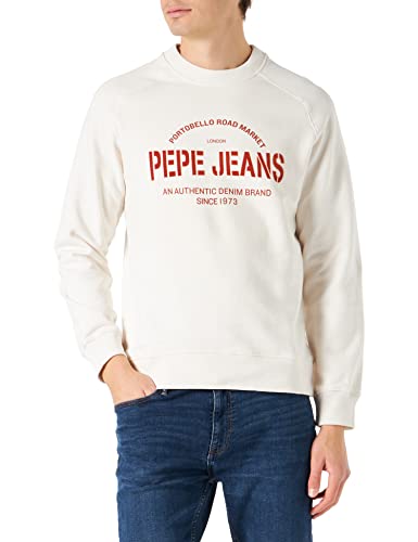 Pepe Jeans Herren Philemon Crew Sweatshirt, White (Off White), M von Pepe Jeans