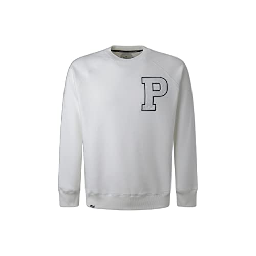 Pepe Jeans Herren Pike Sweatshirt, White (Off White), S von Pepe Jeans