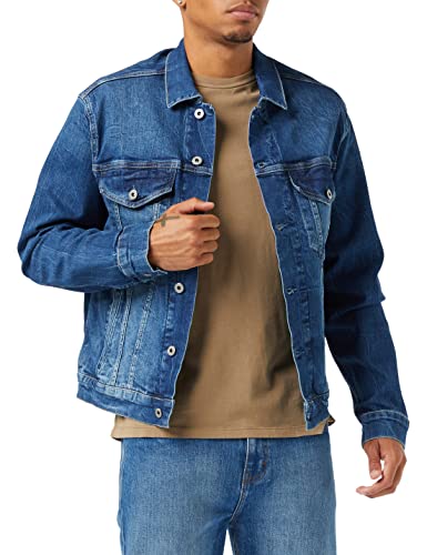 Pepe Jeans Herren Pinner Jeansjacke, Blau (Denim-HP2), M von Pepe Jeans