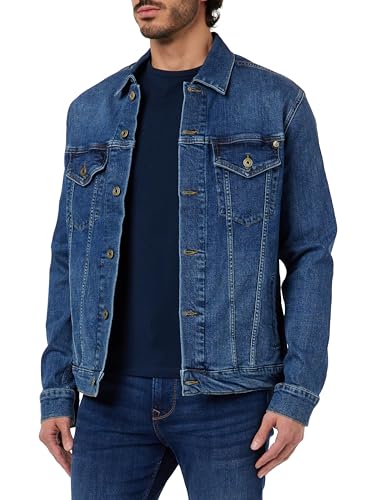 Pepe Jeans Herren Pinners Jacket, Blue (Denim-HT7), L von Pepe Jeans