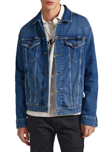 Pepe Jeans Herren Pinners Jacket, Blue (Denim-HT7), S von Pepe Jeans