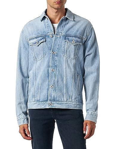 Pepe Jeans Herren Pinners Jacket, Blue (Denim-PF0), L von Pepe Jeans