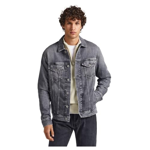 Pepe Jeans Herren Pinners Mono Jacket, Blue (Denim), M von Pepe Jeans