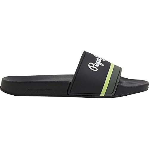 Pepe Jeans Herren Portobello M Slide Sandals, Black (Black), 43 EU von Pepe Jeans