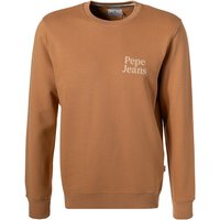 Pepe Jeans Herren Pullover braun Baumwolle unifarben von Pepe Jeans