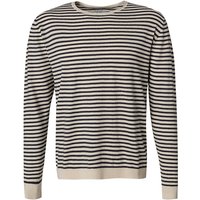 Pepe Jeans Herren Pullover grau Baumwolle gestreift von Pepe Jeans