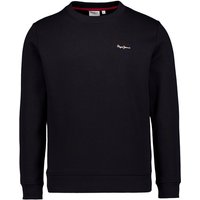 Pepe Jeans Herren Sweatshirt schwarz Baumwolle unifarben von Pepe Jeans