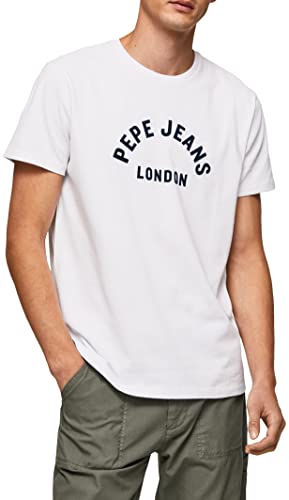 Pepe Jeans Herren Raferty T-Shirt, White (White), M von Pepe Jeans