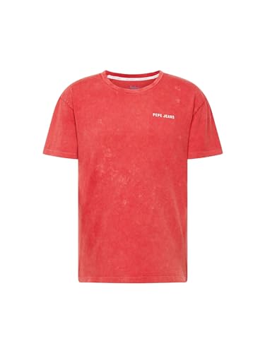 Pepe Jeans Herren Rakee T-Shirt, Red (Studio Red), S von Pepe Jeans