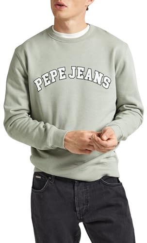 Pepe Jeans Herren Raven Sweatshirt, Green (Palm Green), L von Pepe Jeans