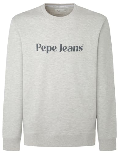 Pepe Jeans Herren Regis Sweatshirt, Grau (Hellgrau), XXL von Pepe Jeans