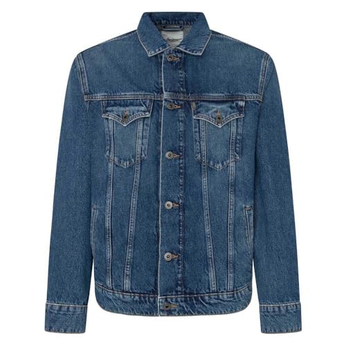 Pepe Jeans Herren Regular PM402715 Jacket, Blue (Denim-HW3), L von Pepe Jeans
