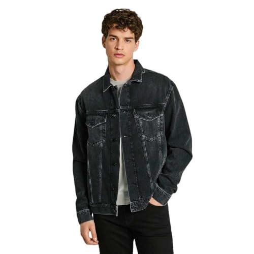 Pepe Jeans Herren Relaxed PM402972 Jacket, Black (Denim-XH7), XS von Pepe Jeans