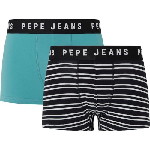 Pepe Jeans Herren Retro STP Lr Tk 2P Trunks, Black (Black), M von Pepe Jeans