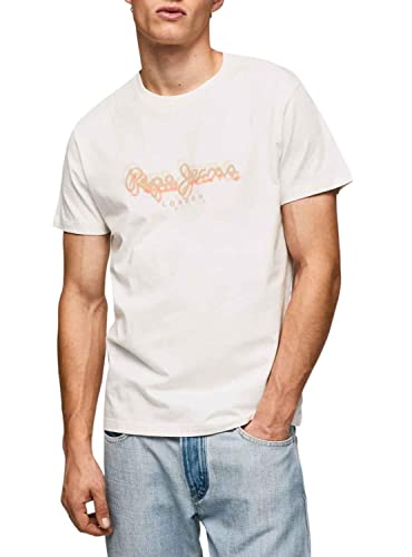 Pepe Jeans Herren Richme T-Shirt, White (Off White), XXL von Pepe Jeans