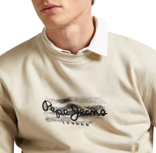 Pepe Jeans Herren Robinson Sweatshirt, Brown (Light Beige), XL von Pepe Jeans