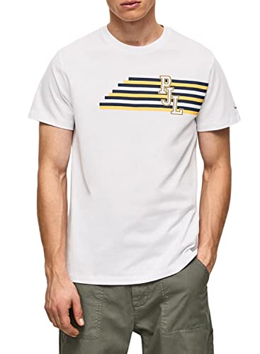 Pepe Jeans Herren Rooney T-Shirt, White (White), M von Pepe Jeans