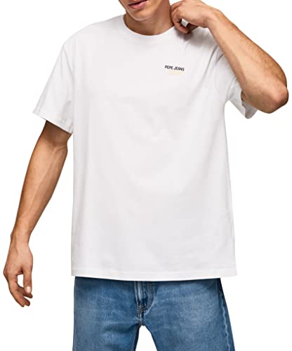Pepe Jeans Herren Rosbel T-Shirt, White (White), M von Pepe Jeans