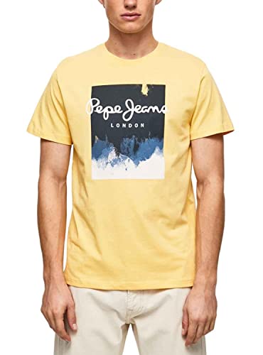 Pepe Jeans Herren Roslyn T-Shirt, Yellow (Shine), S von Pepe Jeans