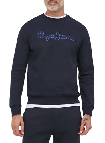 Pepe Jeans Herren Ryan Crew Sweatshirt, Blue (Dulwich), S von Pepe Jeans