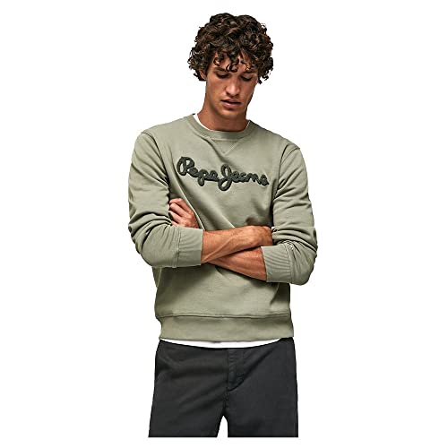 Pepe Jeans Herren Ryan Crew Sweatshirt, Green (Casting), L von Pepe Jeans