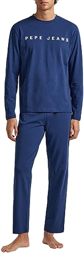 Pepe Jeans Herren SOLID Pant Pajama Bottom, Blue (Navy), L von Pepe Jeans