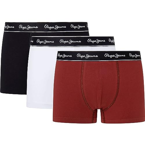 Pepe Jeans Herren SOLID TK 3P Trunks, Red (Bordeaux), M von Pepe Jeans