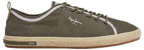 Pepe Jeans Herren Samoa Smart Sneaker, Grün (Khaki Green), 10 von Pepe Jeans