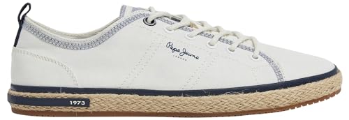 Pepe Jeans Herren Samoa Smart Sneaker, Weiß (Weiß), 10 von Pepe Jeans