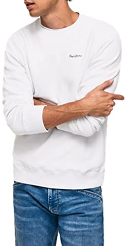 Pepe Jeans Herren Shane Sweatshirt, White (White), XS von Pepe Jeans