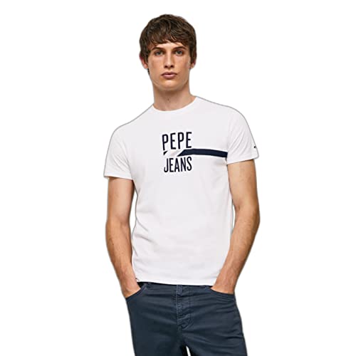 Pepe Jeans Herren Shelby T-Shirt, White (White), XL von Pepe Jeans