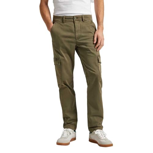 Pepe Jeans Herren Slim Cargohose PM211641 Trouser, Green (Military Green), 31W von Pepe Jeans