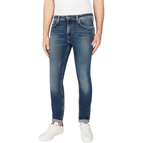 Pepe Jeans Herren Slim Jeans, Blau (Denim-ef5), 34 W/32 L von Pepe Jeans