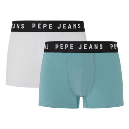 Pepe Jeans Herren Solid Lr Tk 2P Trunks, Blue (Turquoise Blue), M (2er Pack) von Pepe Jeans