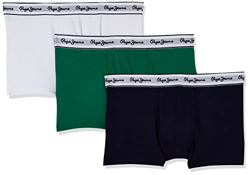 Pepe Jeans Herren Solid Tk 3P Trunks, Green (Green), L (3er Pack) von Pepe Jeans