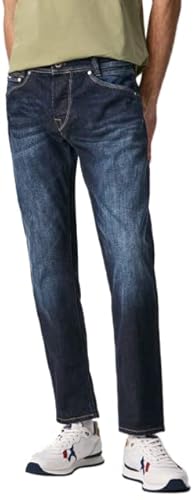 Pepe Jeans Herren Spike Straight Jeans, Denim Z45, 32W / 34L von Pepe Jeans