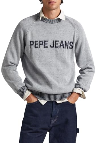 Pepe Jeans Herren Stepney Pullover Sweater, Grey (Grey), L von Pepe Jeans