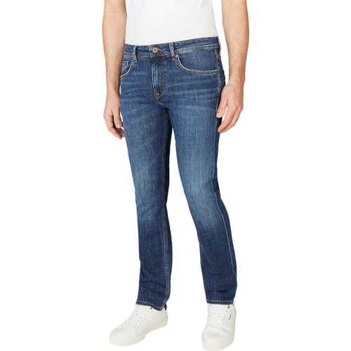 Pepe Jeans Herren Straight PM207393 Jeans, Blue (Denim-DU6), 38W / 32L von Pepe Jeans